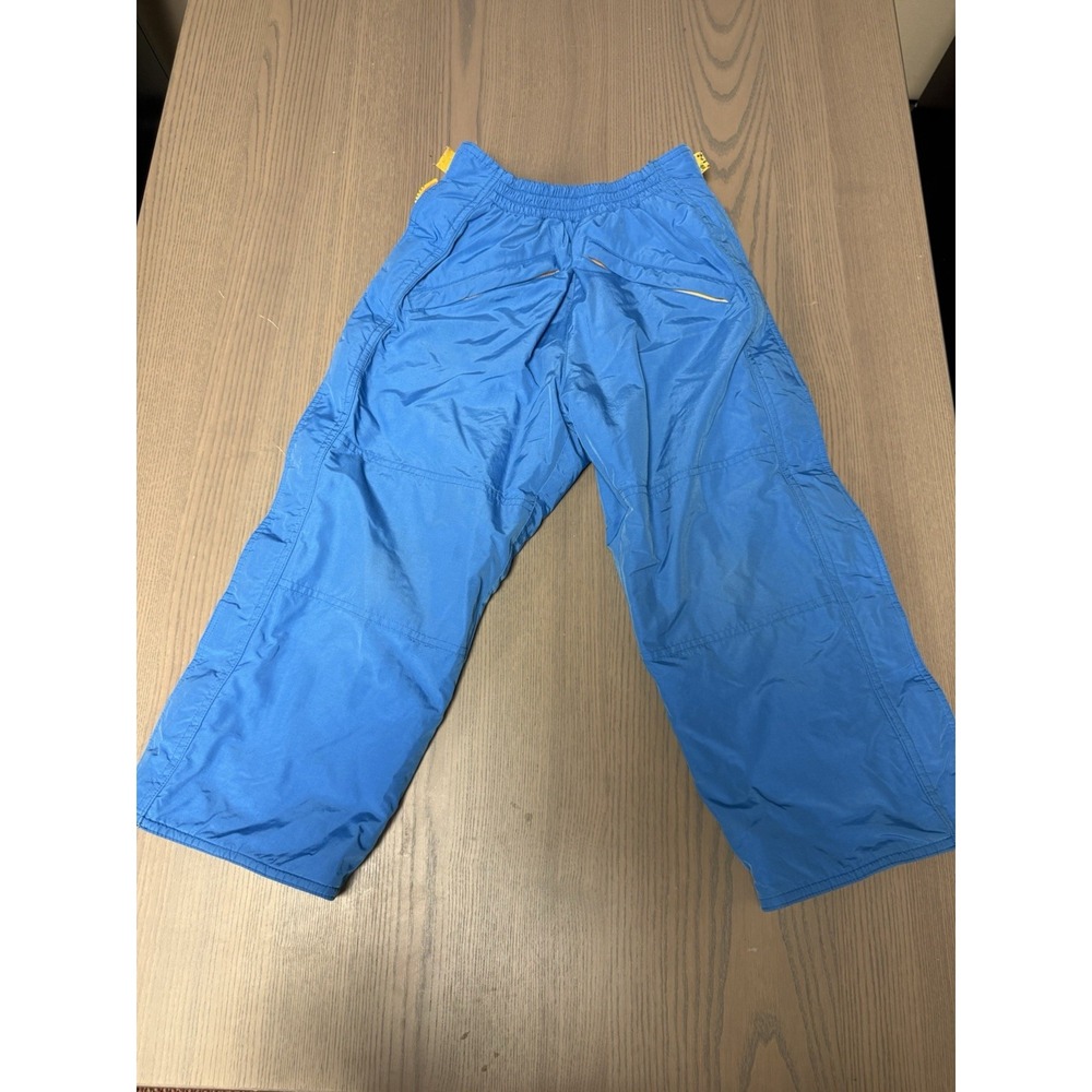 VTG LL Bean Kids XS 6 Snow Pants Full Zip Blue Yellow Katahdin Insulated Ski